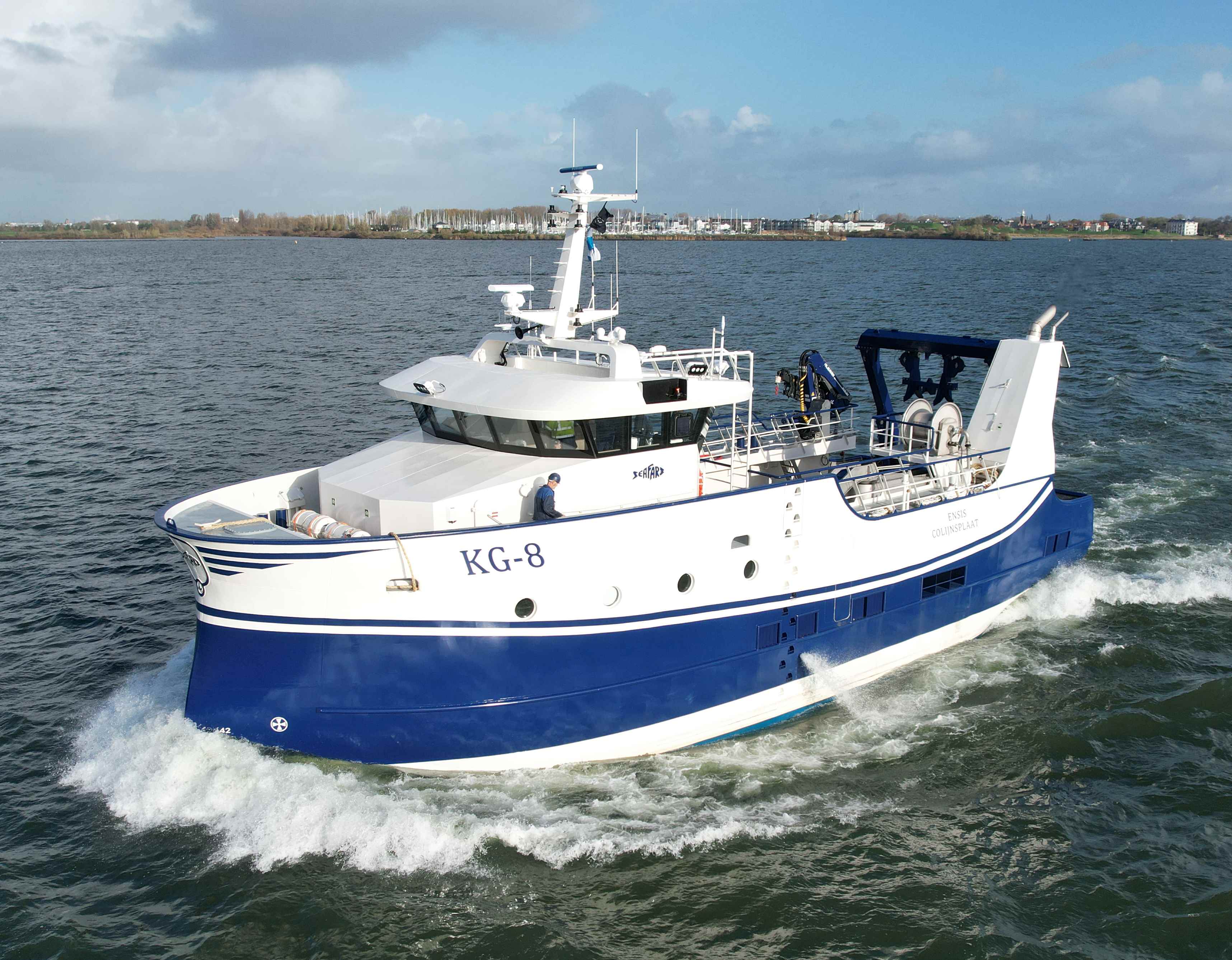 Volledig elektrische vissersschip van Seafarm