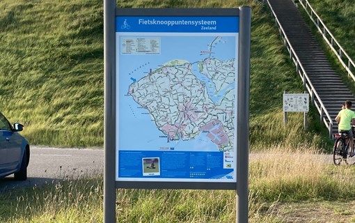 knooppuntnummers bord fietsknooppuntsysteem, Fiks