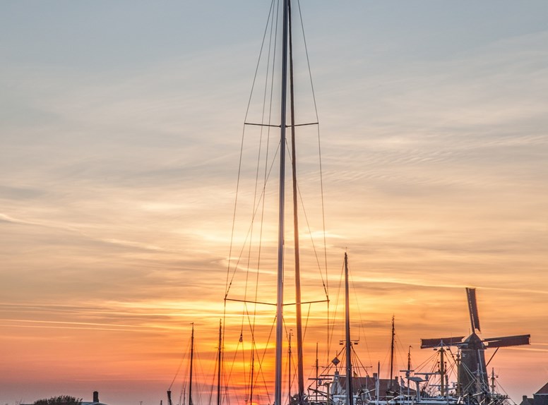 zonsondergang haven