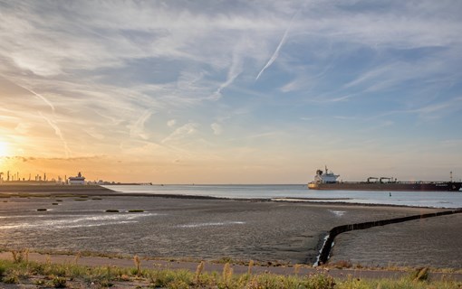 terneuzen dijk uitzicht schepen