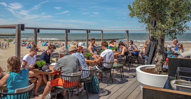 Beach pavilion in Zeeland
