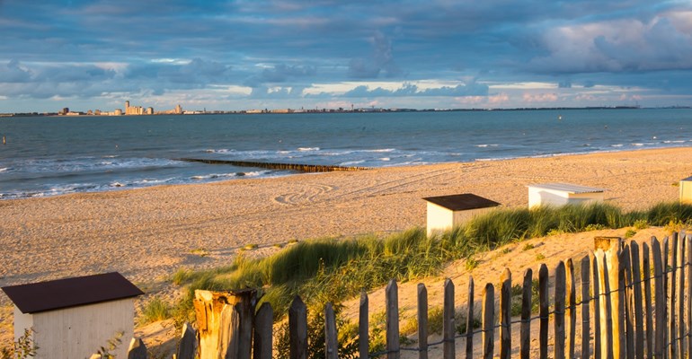 Breskens strand golden hour zand zon