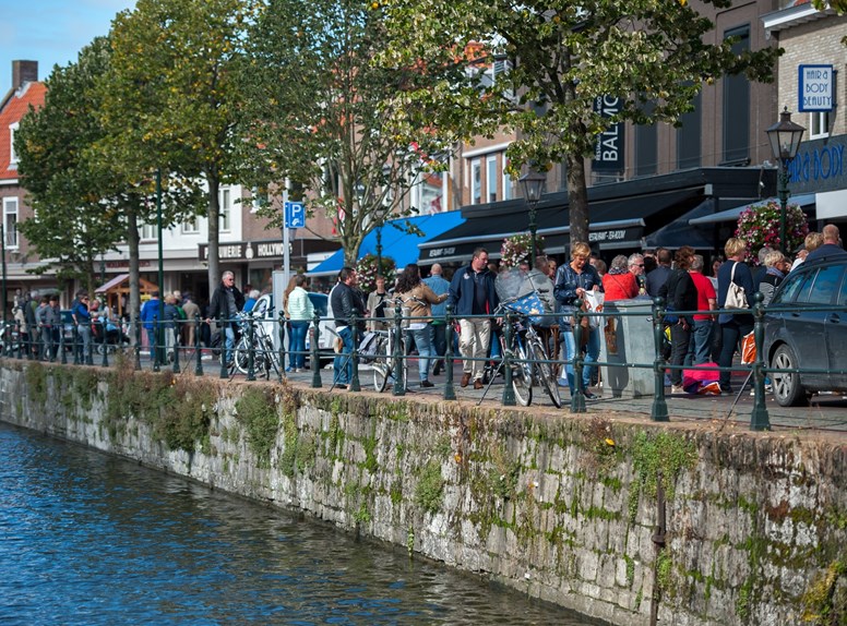 Sluis druk mensen