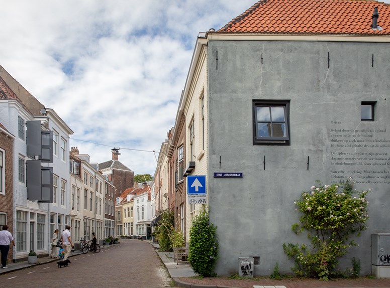 Muurschildering gedicht Middelburg Zeeland