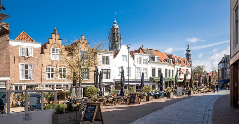 Kanaal door de stad Middelburg