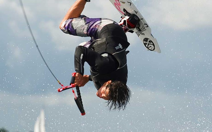 Kitesurfen op het Veerse Meer