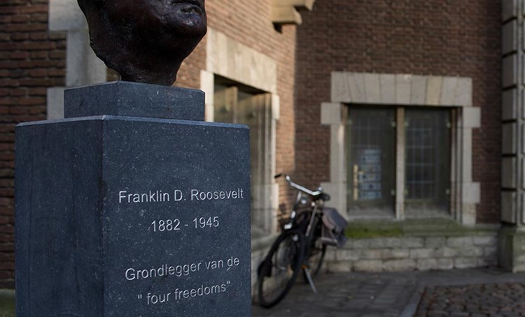 F. D. Roosevelt standbeeld Four Freedoms