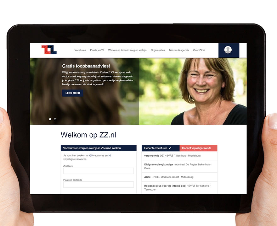 zz.nl website op ipad