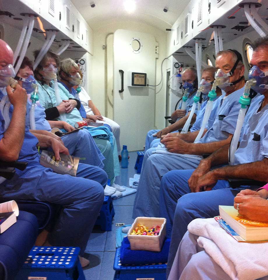 In de cabine bij het enige 24/7 Medisch Centrum Hyperbare Zuurstoftherapie Nederland