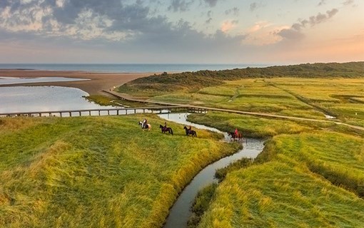 Verdronken zwarte polder