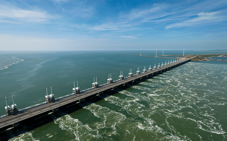 Luchtfoto Oosterscheldekering