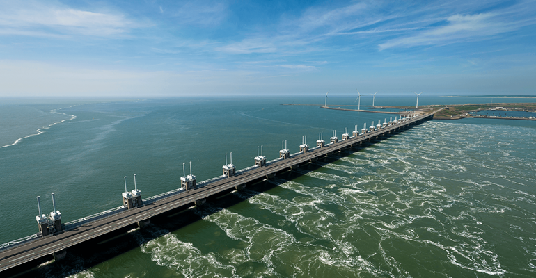 Luchtfoto Oosterscheldekering