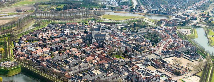 Luchtfoto Gemeente Hulst, regio Zeeuws-Vlaanderen