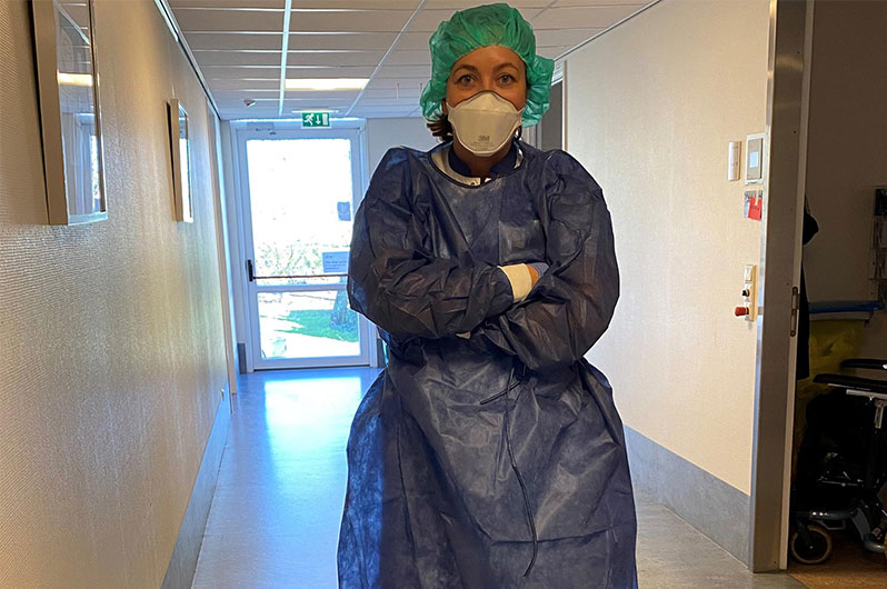 Roos in het ziekenhuis