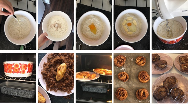 Stap voor stap wordt in deze foto uitgelegd hoe je bolussen moet bakken.