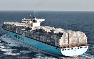 Vrachtschip op de Westerschelde