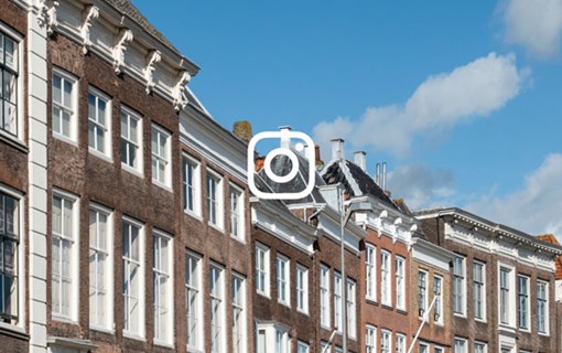 Sozialer Instagram-Beitrag von Häusern in Middelburg