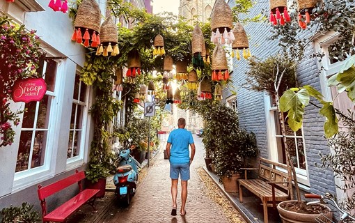 Slenteren Middelburg Reigerstraatje Wandelen
