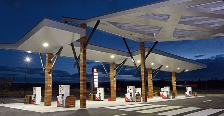 Tankstation Nieuw Caledonië ledverlichting Bever Innovations Zierikzee Zeeland